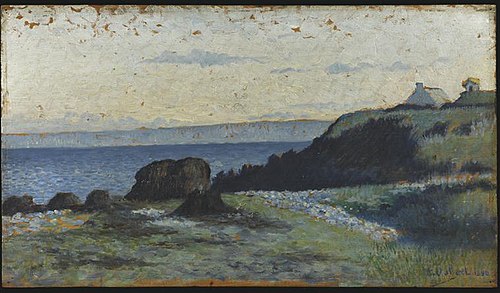 Diélette, la côte de Jobourg, 1890, Alphonse Osbert