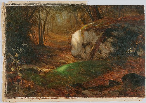 Mossy Bank, 1860, Jervis McEntee