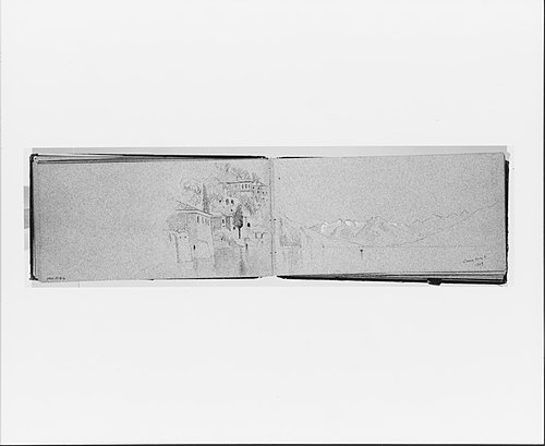 Village on Lake Como: May 1, 1869 (from Sketchbook), 1869, Jervis McEntee