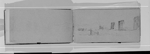 Landscape with Ruins (from Sketchbook), 1869, Jervis McEntee