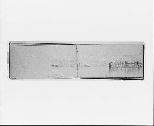 Lake Maggiore May 12 1869 (from Sketchbook), 1869, Jervis McEntee