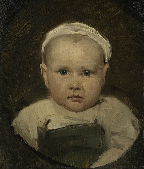 Portrait of a child, 1882, Bernard Blommers
