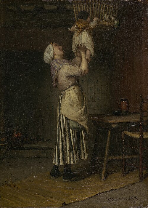 Where are the pigeons?, 1875, Bernard Blommers