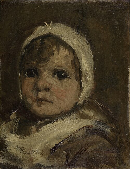 Portrait of a child, 1882, Bernard Blommers