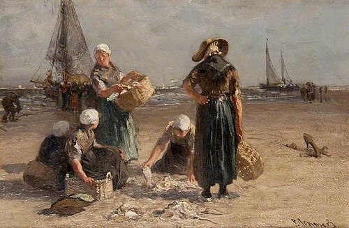 Fishwives on the Beach, , Bernard Blommers