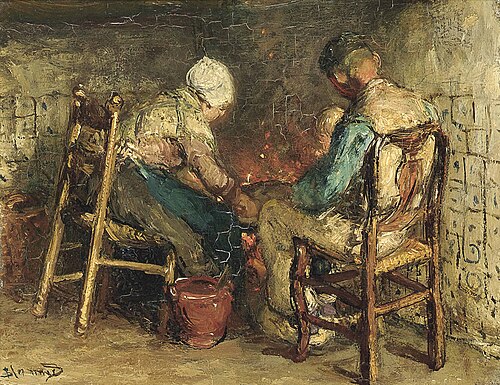 At the fireside, , Bernard Blommers