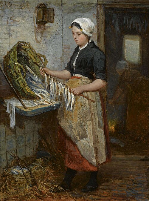 Preparing the fish ('De Speedster'), , Bernard Blommers