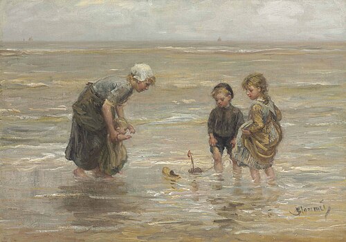 Playtime on the Beach, , Bernard Blommers