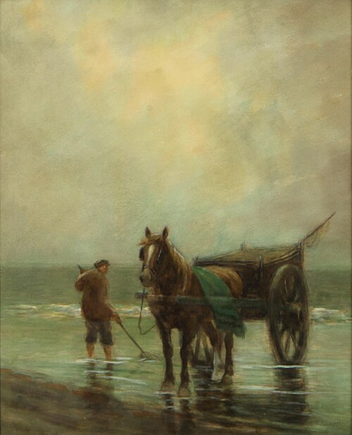 The shrimp gatherers, , Bernard Blommers