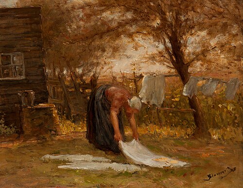 Wash Day, 1890, Bernard Blommers