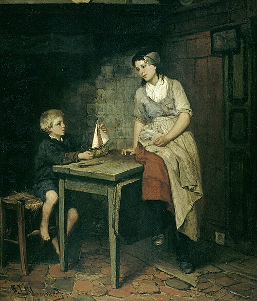 L'Enfant du pêcheur, 1868, Bernard Blommers