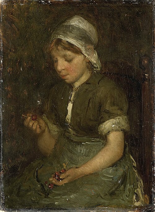 Fille avec cerises, 1887, Bernard Blommers