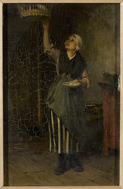 Feeding, 1882, Bernard Blommers
