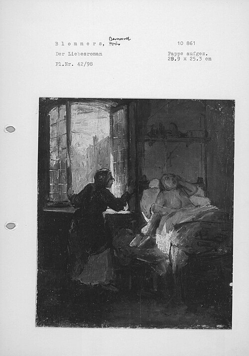 Der Liebesroman (?), 1860, Bernard Blommers