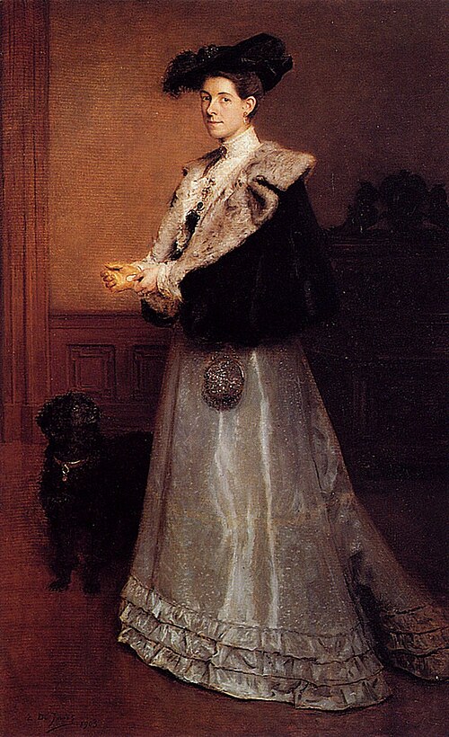 Portrait d'une dame, 1903, Edouard De Jans