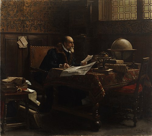 Abraham Ortelius dans son bureau, 1887, Edouard De Jans
