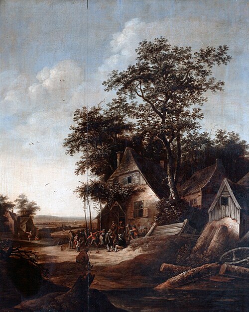 Landscape with Peasants Dancing, , Salomon Rombouts