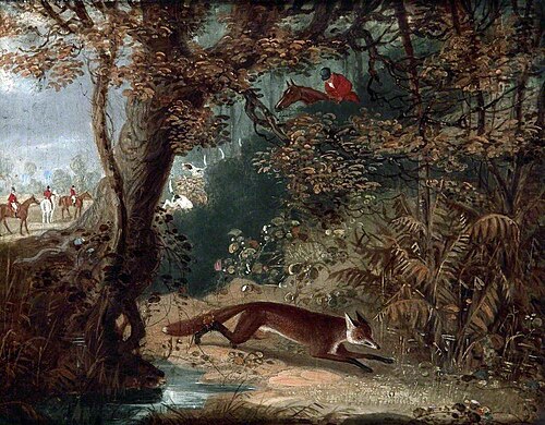 Fox Leaving Cover, 1830, James Pollard