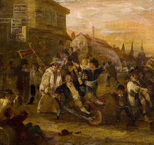 Election Riot at Coventry, 1861, James Pollard