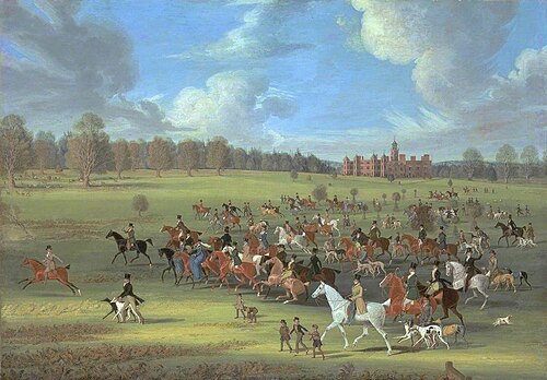 Coursers Taking the Field at Hatfield Park, Hertfordshire, the Seat of the Marquess of Salisbury, 1824, James Pollard