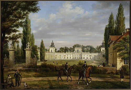 View of the Wilanów Palace from the entrance, 1833, Wincenty Kasprzycki