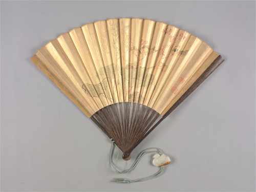 陆治画花卉颙琰书诗成扇, , Lu Zhi