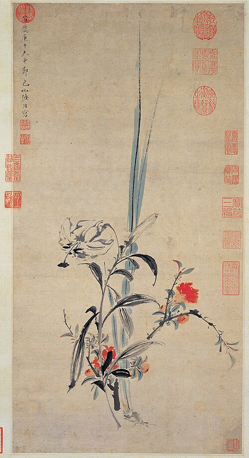 Intimate Scenery of Pomegranate Blossoms, 1570, Lu Zhi