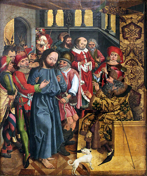 Christ before Caiaphas, 1485, Wolfgang Katzheimer