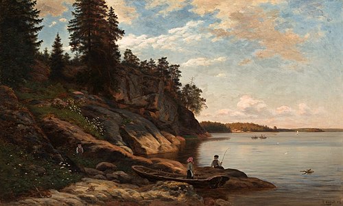 Archipelago Landscape from Parainen, 1877, Fredrik Ahlstedt