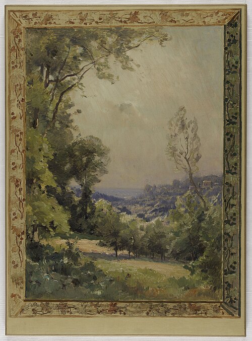 Esquisse pour la mairie de Bagneux : Paysage, 1901, Eugène Bourgeois