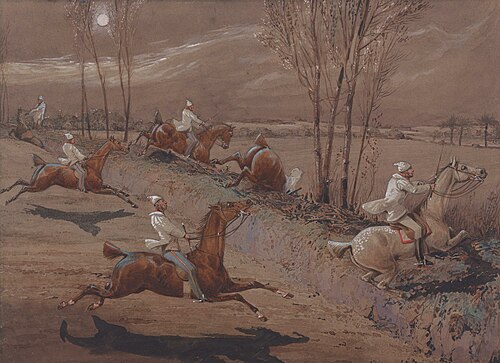 The Night Riders of Nacton: Whoop! and Away! The large field near Biles Corner, , Henry Thomas Alken