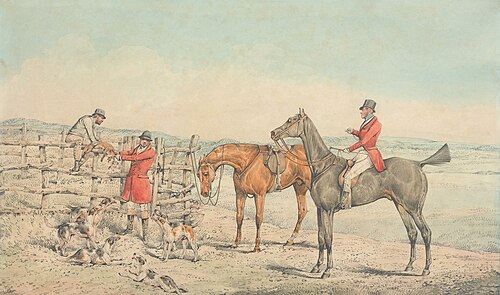 The Death: The Fox Hoist to a Fence, , Henry Thomas Alken