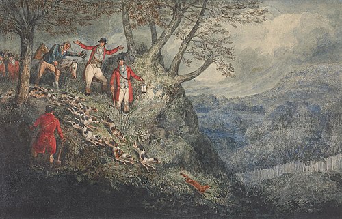 An Illustration of C.J. Apperley ('Nimrod'), "The Life of a Sportsman": 'A Night Scene with Sir Thom, 1842, Henry Thomas Alken
