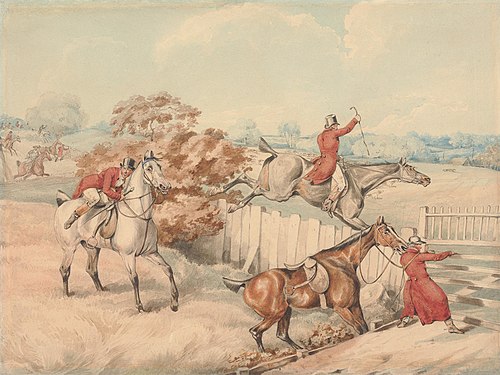 Foxhunting: The Leap, , Henry Thomas Alken