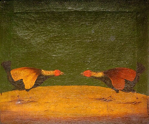 Cockfighting – Two Cocks Face Each Other, 1790, Henry Thomas Alken