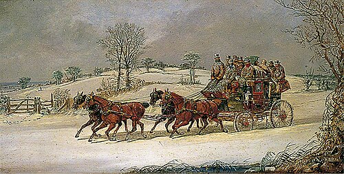 The Ipswich to London Coach, 1840, Henry Thomas Alken
