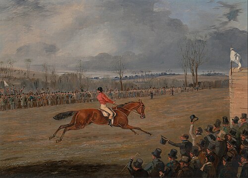 Scenes from a Seeplechase: The Winner, 1845, Henry Thomas Alken