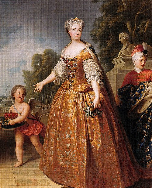 La reine de France, Marie Leszczynska (1703-1768) en grand costume de cour, 1726, François Stiémart