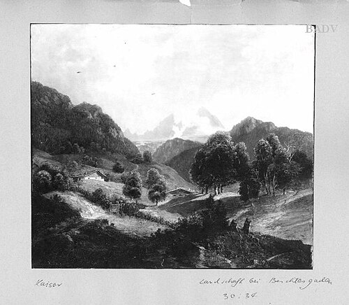 Scenery with Watzmann, 1828, Ernst Kaiser