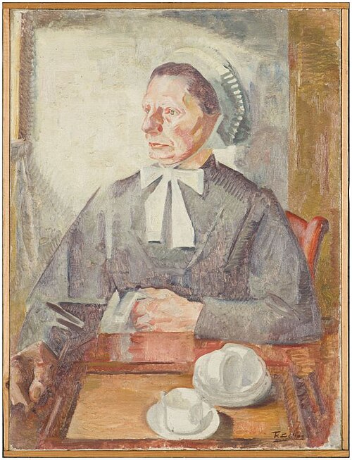 Portret van de moeder van de schilder, 1924, Tjerk Bottema