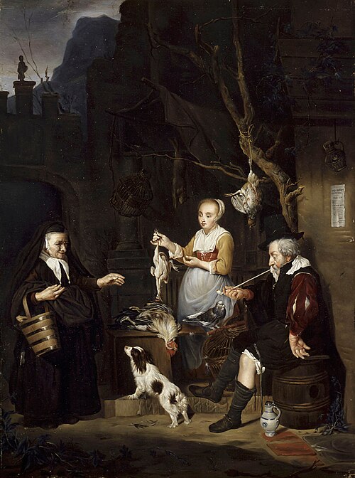 Bird Vendor after Gabriel Metsu, , Maria Martinau