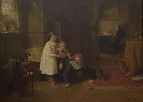 Piggy-back, , George Bernard O'Neill
