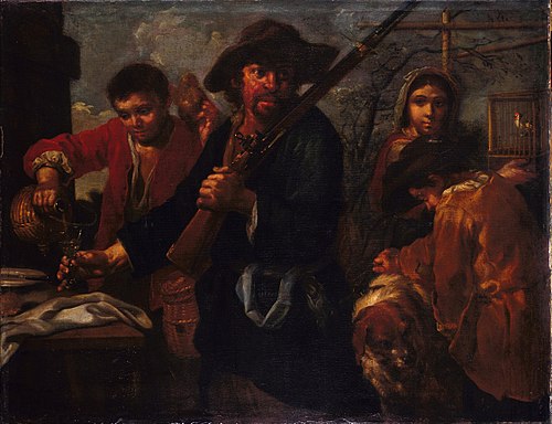Huntsman's Return, 1650, Bernhard Keil