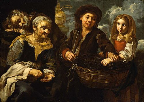 Young Boy Selling Vegetables, 1650, Bernhard Keil