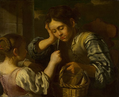 Girl Teasing a Boy, 1655, Bernhard Keil