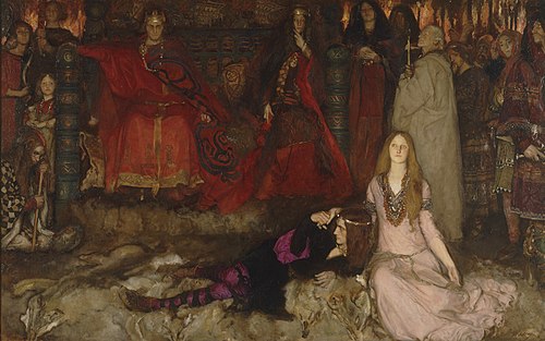 The Play Scene in “Hamlet” (Act III, Scene 2), 1897, Edwin Austin Abbey