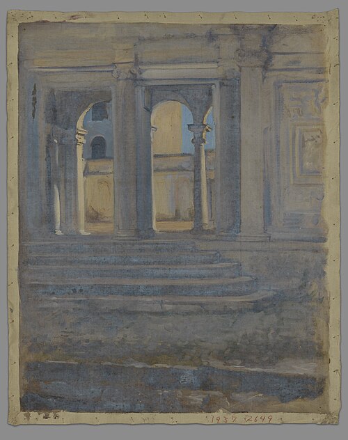 Arles, view through archway, 1891, Edwin Austin Abbey