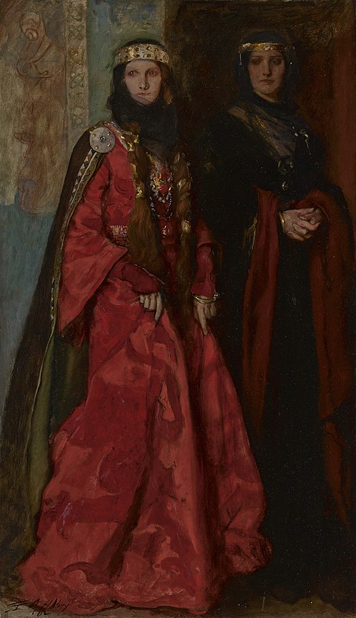 King Lear: Goneril and Regan (Act I, Scene i), 1902, Edwin Austin Abbey