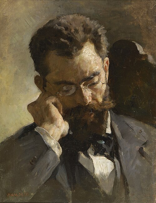 El pintor Francisco Pradilla, 1874, Alejandro Ferrant y Fischermans