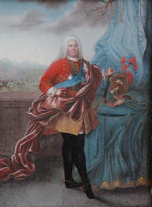 Poul Vendelbø Løvenørn (1686-1740), overkrigssekretær og ryttergeneral, 1740, Andreas Petersen Brunnich